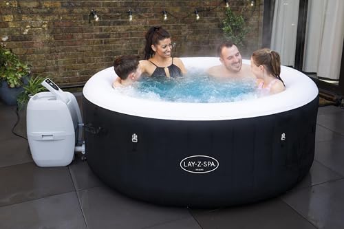 Bestway LAY-Z-SPA Miami AirJet™ Whirlpool, 180 x 66 cm, 2-4 Personen, rund, schwarz
